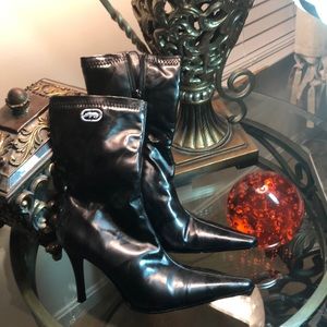 Barely Worn Cute Gray Metallic Ankle Boots